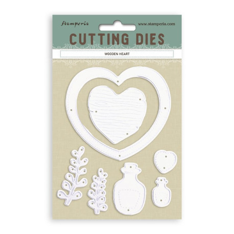 Stamperia Wooden Heart A6 Cutting Dies