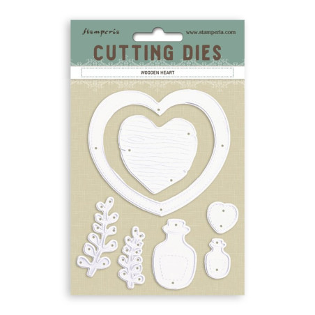 Stamperia Wooden Heart A6 Cutting Dies