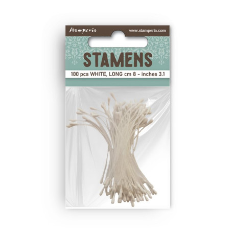 Stamperia Stamens 8cm White 100pz