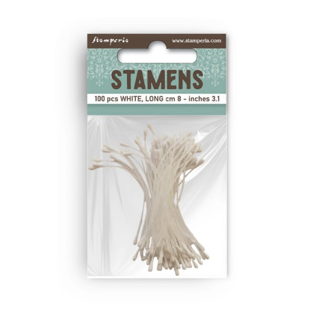 Stamperia Stamens 8cm White 100pz