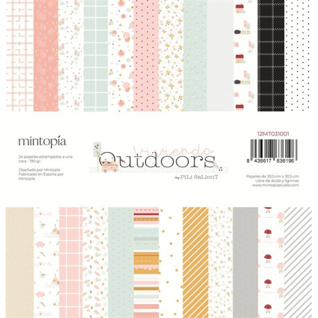Mintopia Outdoors by Pili Sallent Paper Pad 30x30cm
