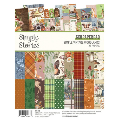 Simple Stories Simple Vintage Woodlands Paper Pad 15x20cm