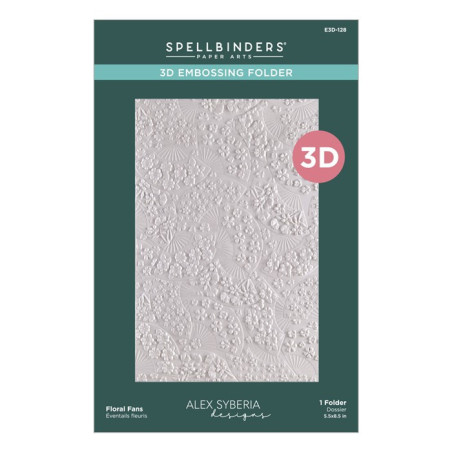 Spellbinders Floral Fans 3D Embossing Folder