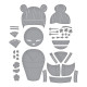 Spellbinders Kokeshi Dolls Etched Dies