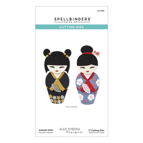 Spellbinders Kokeshi Dolls Etched Dies