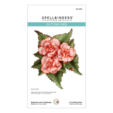 Spellbinders Begonia and Ladybugs Etched Dies