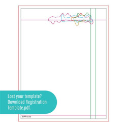 Spellbinders Journal Grid Registration BetterPress Plate