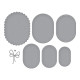 Spellbinders Scallop and Stitched Edge Ovals Etched Dies
