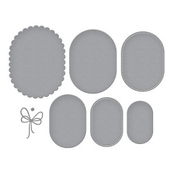 Spellbinders Scallop and Stitched Edge Ovals Etched Dies