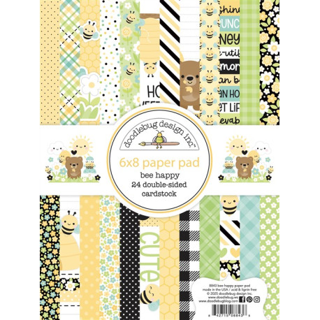Doodlebug Design Bee Happy Paper Pad 6x8