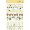 Doodlebug Design Bee Happy Puffy Icons Stickers