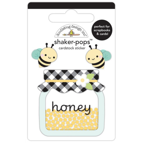 Doodlebug Design Bee Happy Honey Bees Shaker-Pops