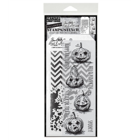 Stampers Anonymous Mixed Media 27 Tim Holtz Clear Stamp and Stencil