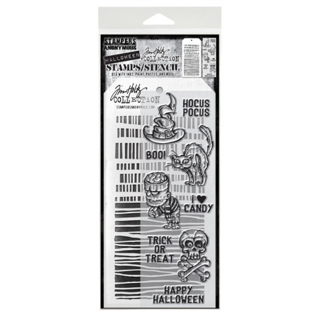 Stampers Anonymous Mixed Media 30 Tim Holtz Clear Stamp and Stencil