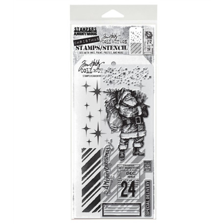 Stampers Anonymous Mixed Media 31 Tim Holtz Clear Stamp and Stencil