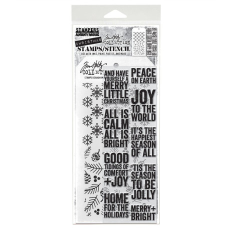 Stampers Anonymous Mixed Media 33 Tim Holtz Clear Stamp and Stencil