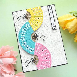 Spellbinders Floral Fans 3D Embossing Folder