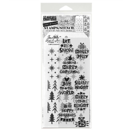 Stampers Anonymous Mixed Media 88 Tim Holtz Clear Stamp and Stencil