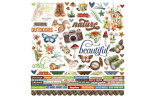 Simple Stories Simple Vintage Woodlands Cardstock Stickers 30x30cm