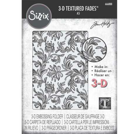 Sizzix 3D Texture Fades by Tim Holtz A5 Botanical Large 666888