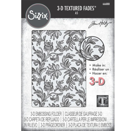 Sizzix 3D Texture Fades by Tim Holtz A5 Botanical Large 666888