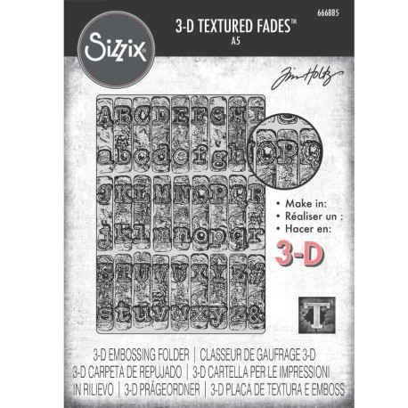 Sizzix 3D Texture Fades by Tim Holtz A5 Typewriter Large 666885