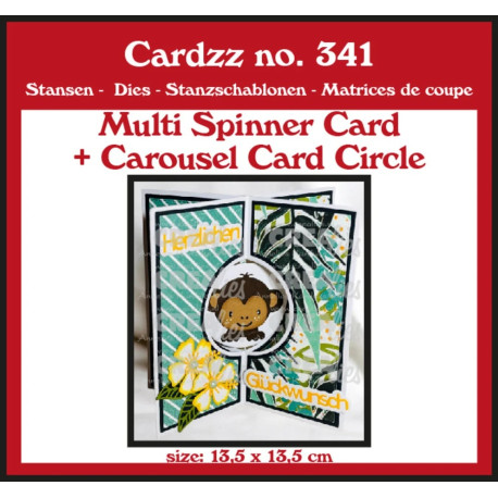Crealies Cardzz Dies No. 341 Multi Spinner + Carousel Card Circle