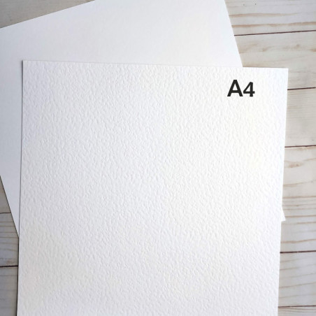 Foglio Carta Martellata Bianca A4 Premium Collection 300 gsm