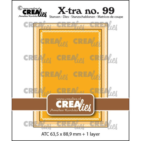 Crealies X-tra Dies No. 99 ATC with Little Diagonal Stripes