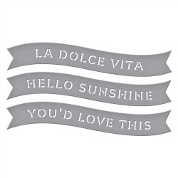 Spellbinders La Dolce Vita Banners Etched Dies