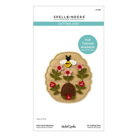 Spellbinders Felt Floral Beehive Etched Dies
