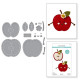 Spellbinders Felt Cheeky Apple Etched Dies