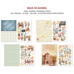 Ciao Bella Back to School A4 Junk Journal Ephemera Book 32pz