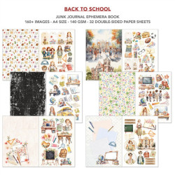 Ciao Bella Back to School A4 Junk Journal Ephemera Book 32pz