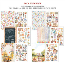 Ciao Bella Back to School A4 Junk Journal Ephemera Book 32pz