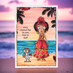AALL & Create Stamp Set A7 1277 Island Queen Dee