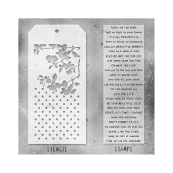 Stampers Anonymous Mixed Media 13 Tim Holtz Clear Stamp and Stencil