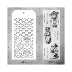 Stampers Anonymous Mixed Media 26 Tim Holtz Clear Stamp and Stencil