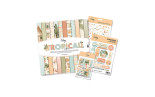 Tommy Bundle Tropical Vibes + 1 pad di carta + 1 Journaling book – 1 Puffy Stickers – 1 Die cuts
