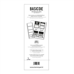 TOMMY Fustella Basic die - Rectangular Labels