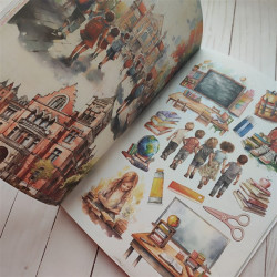 Ciao Bella Back to School A4 Junk Journal Ephemera Book 32pz