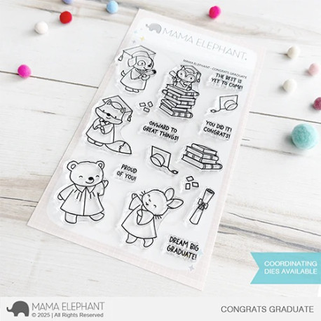 Mama Elephant CONGRATS GRADUATE Clear Stamp