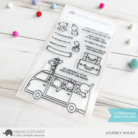 Mama Elephant JOURNEY AHEAD Clear Stamp