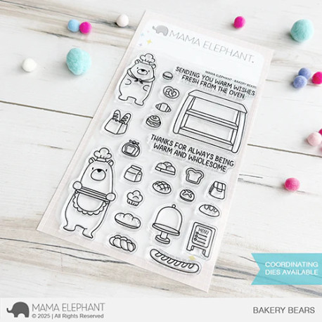 Mama Elephant BAKERY BEARS Clear Stamp