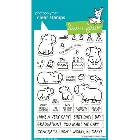 LAWN FAWN Capybaras! Clear Stamps