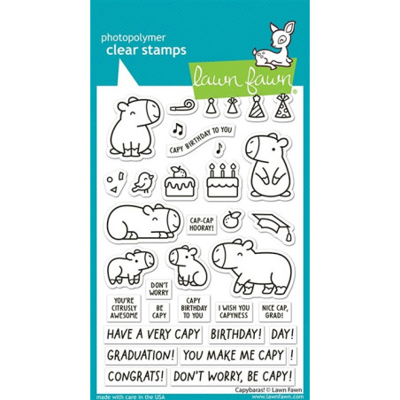 LAWN FAWN Capybaras! Clear Stamps