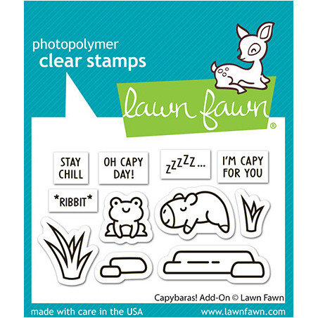LAWN FAWN Capybaras! Add On Clear Stamps