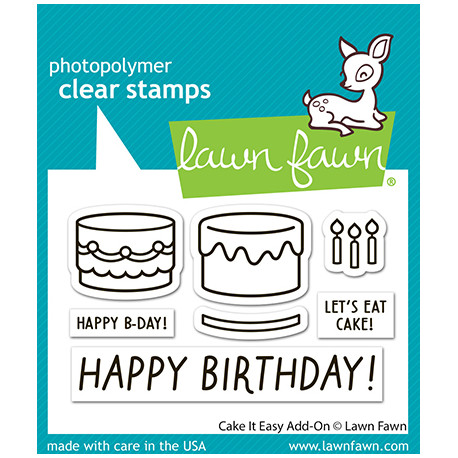 LAWN FAWN Cake it Easy Add On Clear Stamps