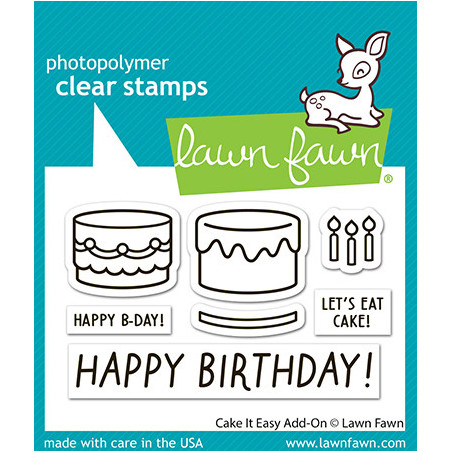 LAWN FAWN Cake it Easy Add On Clear Stamps