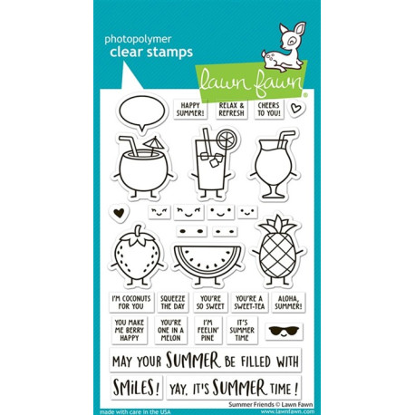 LAWN FAWN Summer Friends Clear Stamps